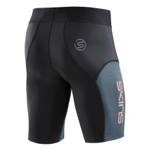 Skins Functional Pants TRI Elite Half Tight Short (for Triathlon, High-Tech Compression) black/carbon Men