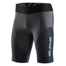 Skins Functional Pants TRI Elite Half Tight Short (for Triathlon, High-Tech Compression) charcoal gray/carbon Men