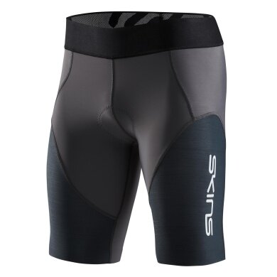 Skins Functional Pants TRI Elite Half Tight Short (for Triathlon, High-Tech Compression) charcoal gray/carbon Men