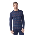 Smartwool Functional Underwear Long Sleeve Shirt Classic Thermal (warming merino wool, round neck) navy blue men's