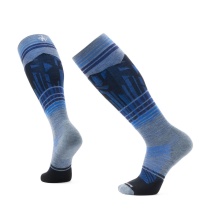 Smartwool Ski Sock Targeted Cushion OTC Summit Shot Print (Merino Wool) blue/grey - 1 Pair