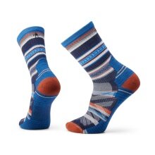 Smartwool Hiking Sock Crew Hike Light Cushion Panorama (Merino Wool, Breathable) Deep Blue/Navy - 1 Pair