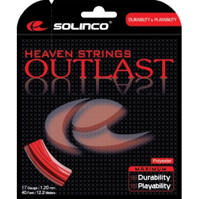 Solinco Tennis String Outlast (Durability+Control) red 12m Set