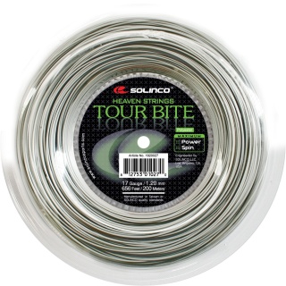 Solinco Tennis String Tour Bite (Durability+Spin) silver 200m Roll