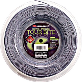 Solinco Tennis String Tour Bite Diamond Rough (Spin+Durability) silver 200m roll