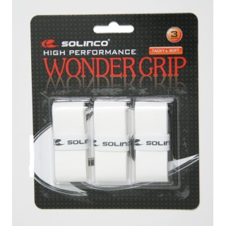 Solinco Overgrip Wonder 0.6mm (Tacky and Soft) white 3 pack