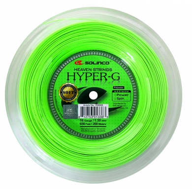 Solinco Tennis String Hyper G SOFT (Durability+Touch) green 200m roll