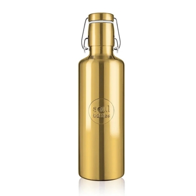 soulbottles drinking bottle steel light gold (stainless steel, stainless steel handle) 750ml gold