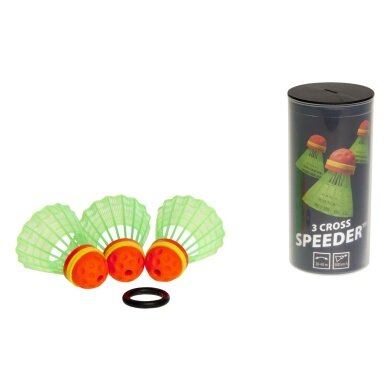 Speedminton® Balls Speeder Cross (up to 300km/h) Tin of 3 + 1x Windring