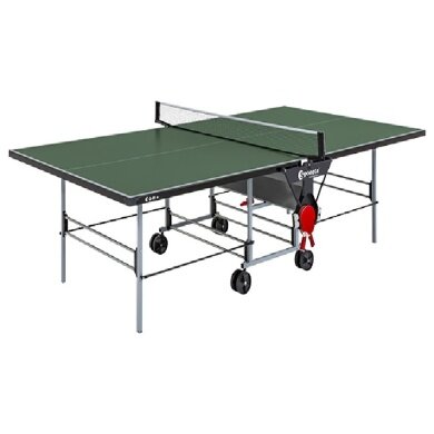 Sponeta Table Tennis Table Outdoor S3-46e (5mm Melamine Resin Top, Weatherproof, incl. Net) Green