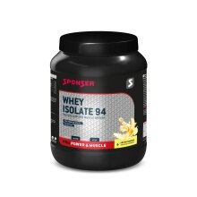 Sponser Whey Isolate 94 Protein Powder (pure Whey Isolate CFM, maximum protein content, lactose-free) Banana 850g tin