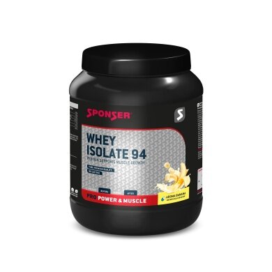 Sponser Whey Isolate 94 Protein Powder (pure Whey Isolate CFM, maximum protein content, lactose-free) Banana 850g tin