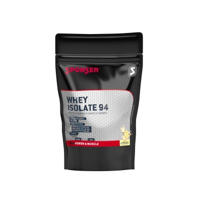 Sponser Whey Isolate 94 Protein Powder (pure Whey Isolate CFM, max. protein content, lactose-free) Vanilla 1500g Stand-up pouch