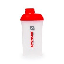 Sponser Drink Bottle Wave Shaker 600ml white/red