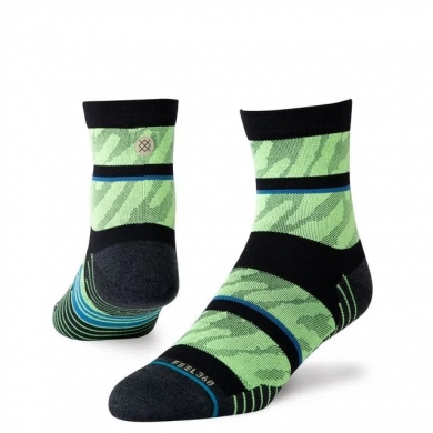 Stance Running Sock Ankle Embrun Quarter neon green - 1 Pair