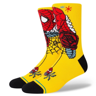 Stance Daily Sock Crew Spiderman Sidey SZN Infiknit yellow - 1 Pair