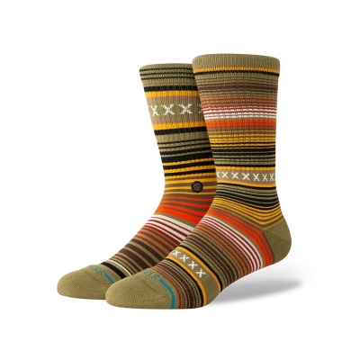 Stance Daily Sock Crew Curren Staple brown/yellow - 1 pair