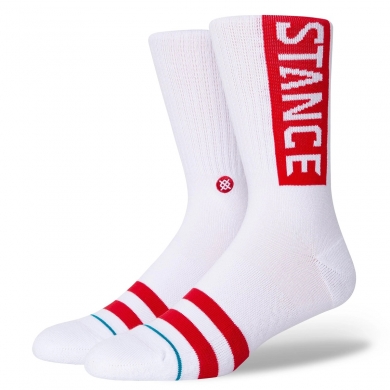 Stance Daily Sock Crew OG white/red - 1 Pair