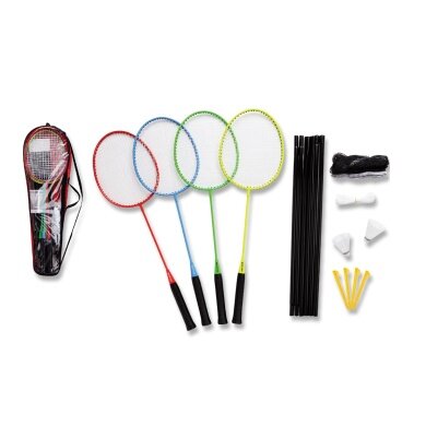 Sunflex Shuttlecock Set Matchmaker Set (4x rackets, 1x net, 2x shuttlecocks, 1x bag)