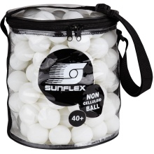 Sunflex Table Tennis Ball Box (including Carry Bag, Plastic Ball 40+) white - 144 balls