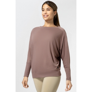 super natural Yoga Long Sleeve Shirt Kula Top (Merino Wool) Pepper Red Women