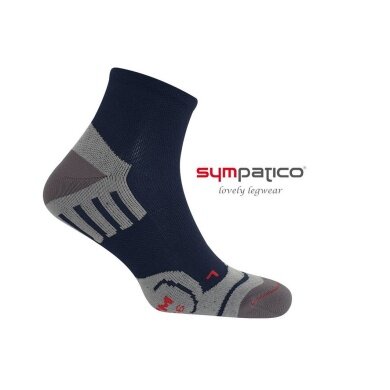 Sympatico Sports Sock Coolmax (Short Sock) Navy/Gray - 2 Pairs