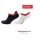 Sympatico Daily Sock Sneaker Ari (padded heel and toe) navy blue/white - 2 pairs