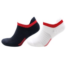 Sympatico Daily Sock Sneaker Ari (padded heel and toe) navy blue/white - 2 pairs