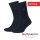 Sympatico Daily Business Socks Side Design Crew (Business Knee-High Socks, made of cotton) navy blue - 2 pairs