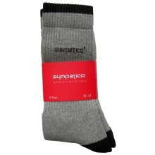 Sympatico Tennis Socks Crew (Cotton) grey - 3 Pairs