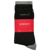 Sympatico Tennis Socks Crew (Cotton) black - 3 Pairs