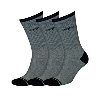 Sympatico Tennis Socks Crew (Cotton) grey - 3 Pairs