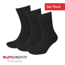 Sympatico Daily Sock Basic Line (Cotton) black - 3 Pairs