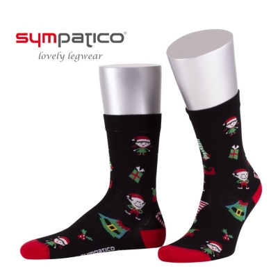 Sympatico Daily Socks Crew Elf (Christmas) - black - 1 pair