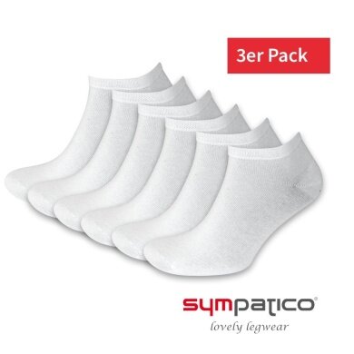 Sympatico Daily Sock Sneaker Basic Line (Cotton) white - 3 pairs