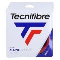 Stringing with tennis string Tecnifibre X-One Biphase (Touch+Power) red