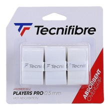 Tecnifibre Overgrip Players Pro 0.5mm (sweat absorption) white 3-pack