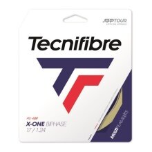 Stringing with tennis string Tecnifibre X-One Biphase (Touch+Power) natural