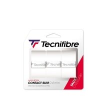 Tecnifibre Overgrip Contact Slim 0.4mm (thin) white pack of 3