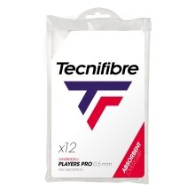 Tecnifibre Overgrip Players Pro 0.5mm (Sweat Absorption) white - 12 pack