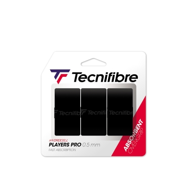 Tecnifibre Overgrip Players Pro 0.5mm (Sweat absorption) black 3 pack