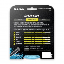 Topspin Tennis String Cyber Soft (Durability+Control) light blue 12m Set