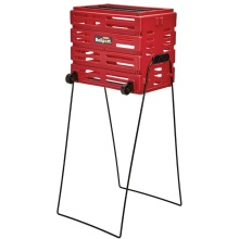 Tourna Ball Basket Deluxe with Wheels (for up to 80 tennis balls) red