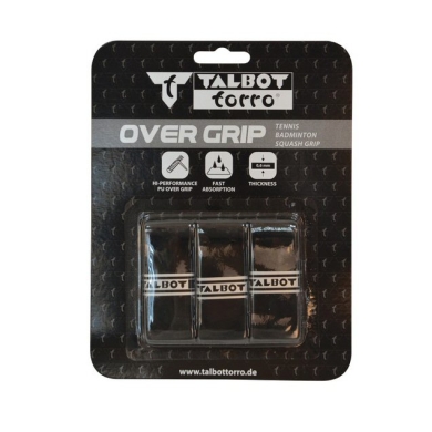 Talbot Torro Overgrip Grip Tape 0.6mm black 3-pack