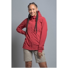 Tatonka Softshell Jacket Cesi Hooded (windproof, breathable) red Women