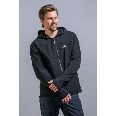 Tatonka Softshell Jacket Cesi Hooded (windproof, breathable) black Men