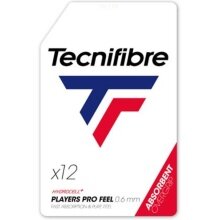 Tecnifibre Overgrip Players Pro Feel 0.6mm (Sweat Absorption) white - 12 Pack