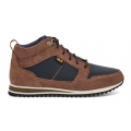 Teva Sneaker Highside Mid Leather/Mesh water-repellent brown Men