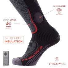 Therm-Ic Ski Sock Calf Ski Double Insulation (optimal cold insulation) black - 1 pair