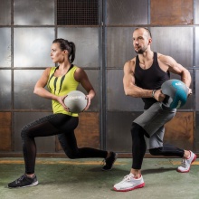 Tiguar Medicine Ball with Handles 6kg blue